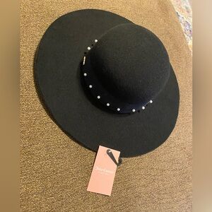 Juicy Couture wide brim sun hat with pearls Nwt